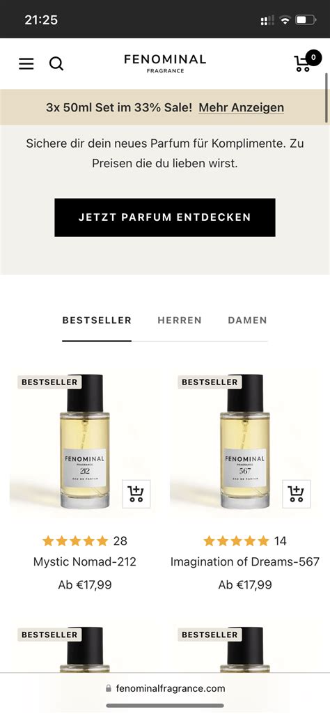 Ist die Seite Fenominal Fragance seriös, sollte man dort die.